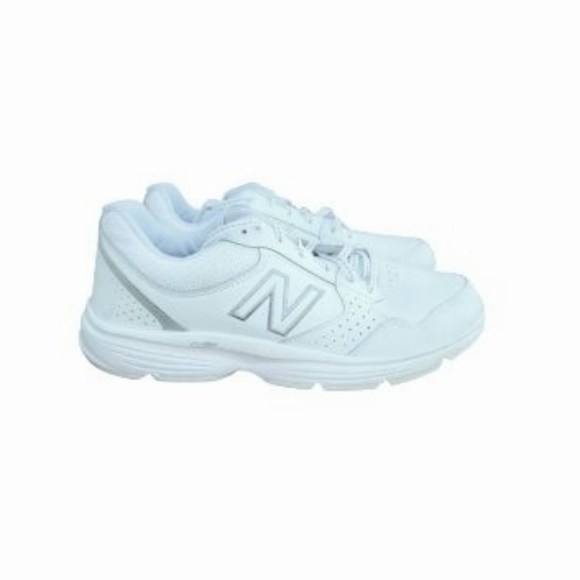 New Balance Shoes - New Balance 411 White Leather Athletic Tennis Walk Run Shoe Sneaker Women 10